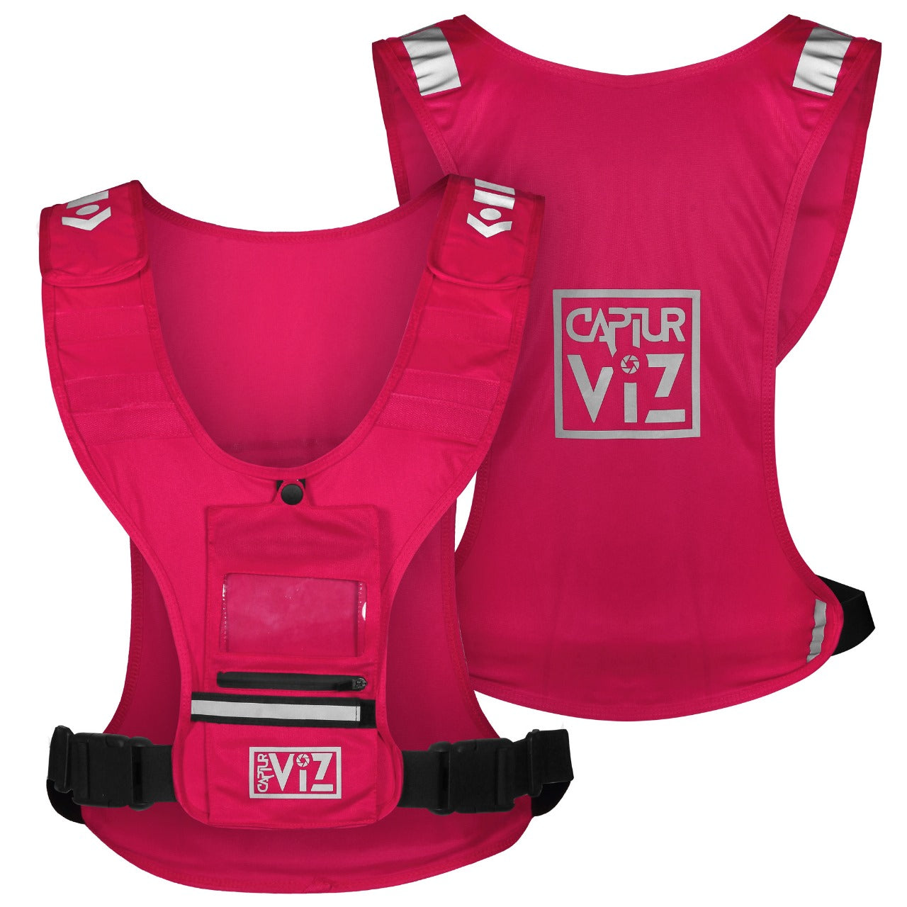 The CapturViz Vest with Front Utility Pocket – Running, Cycling, Horse Riding, Outdoor Sports