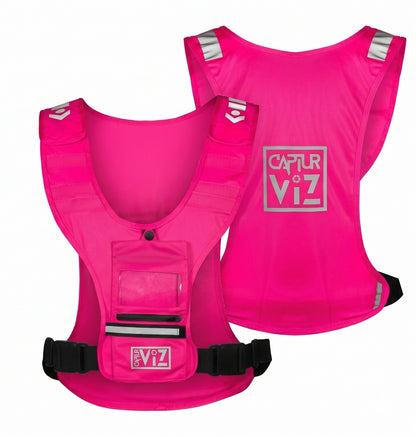 The CapturViz Vest with Front Utility Pocket – Running, Cycling, Horse Riding, Outdoor Sports