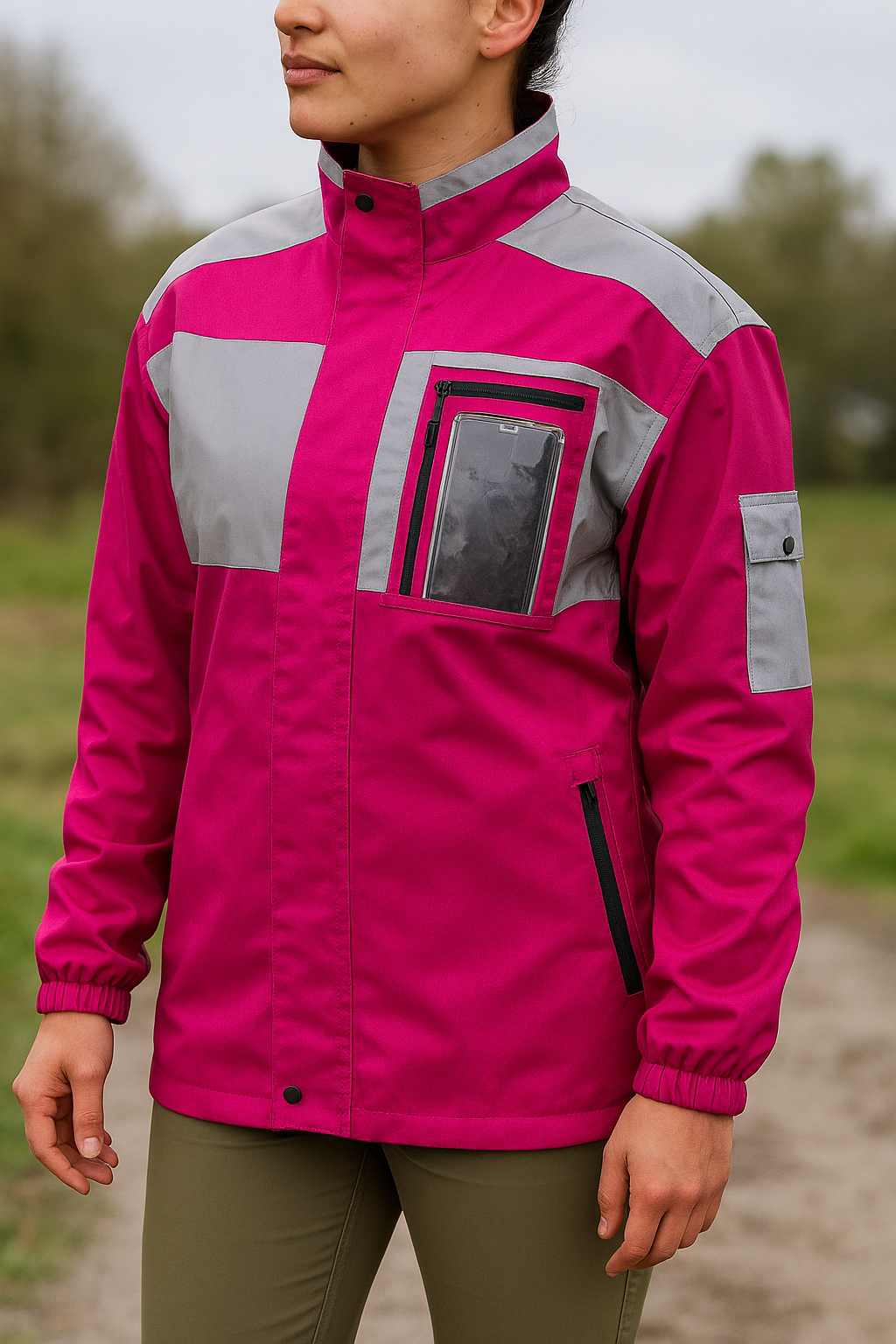 Preorder Now: High-Visibility Work Jacket with Clear Phone Pocket