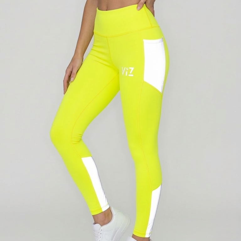 CapturViz Leggings Dual-Purpose Reflective Gel-Seat  for Equestrians Cyclists & Night Runners with Integrated Gel Seat Dual Phone Pockets 360° Reflective Tech & Squat-Proof Fabric