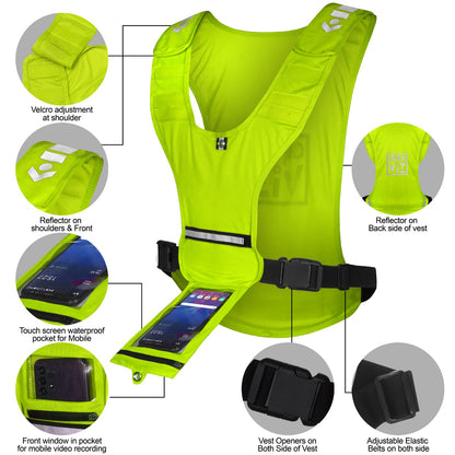 Sports Vest with Front Utility Pocket – Running, Cycling, Horse Riding, Outdoor Sports