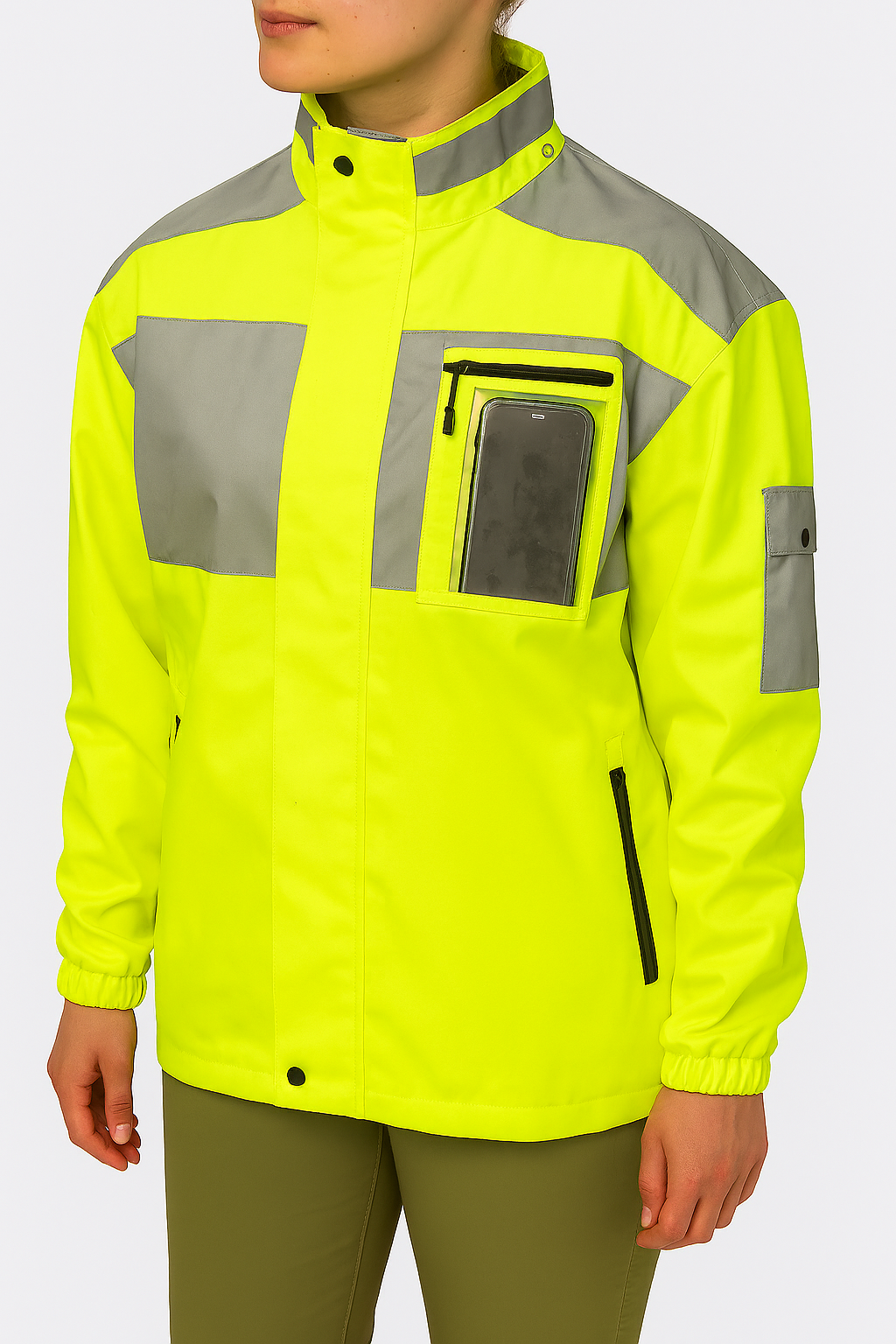 Preorder Now: High-Visibility Work Jacket with Clear Phone Pocket